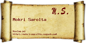 Mokri Sarolta névjegykártya